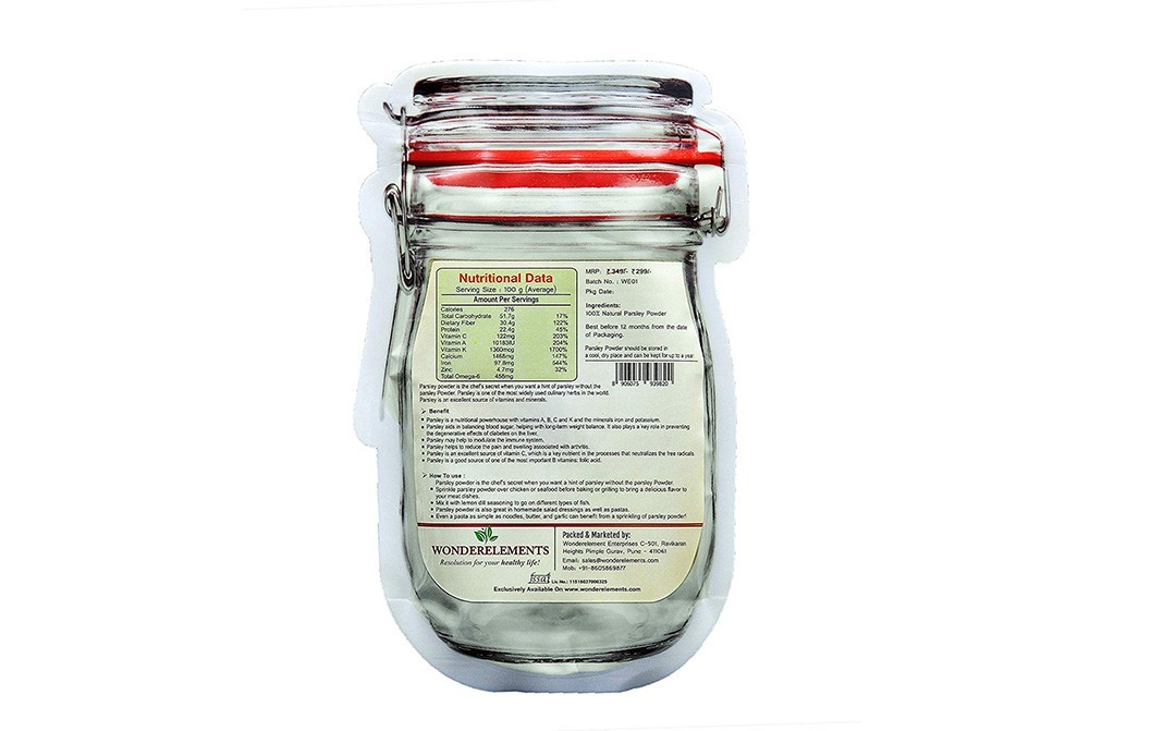 Wonderelements Parsley Powder    Jar  150 grams